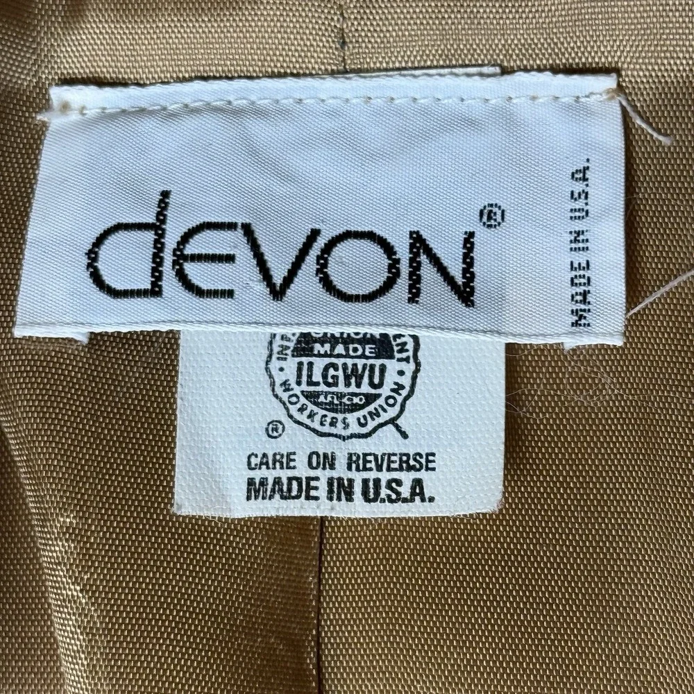 VTG Devon Womens Pure Wool‎ Blazer Size 12 Equestrian Career Minimalist